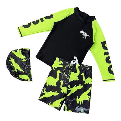 男童长袖防晒分体潜水服泳衣冲浪