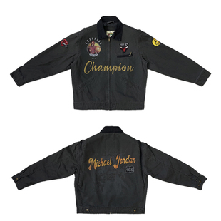 18CLASS牛公队丹乔印花底特律工装水洗重磅夹克男秋季复古外套