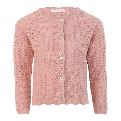 Little现货丹麦minimalisma SS26春夏女宝宝镂空针织开衫毛衣外套