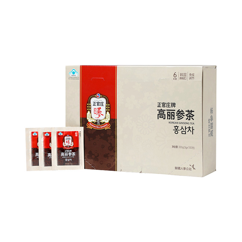 韩国原装进口6年根高丽参茶