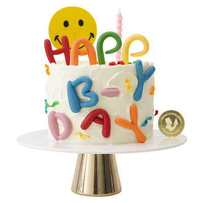 创意笑脸生日蛋糕橙路