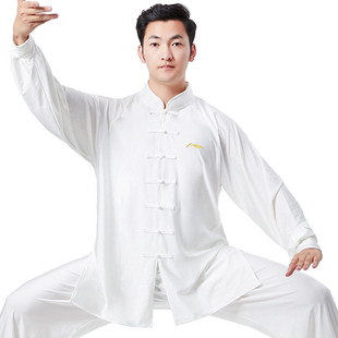 李宁太极服男2025新款秋冬八段锦练功服女武术高端表演比赛太极服