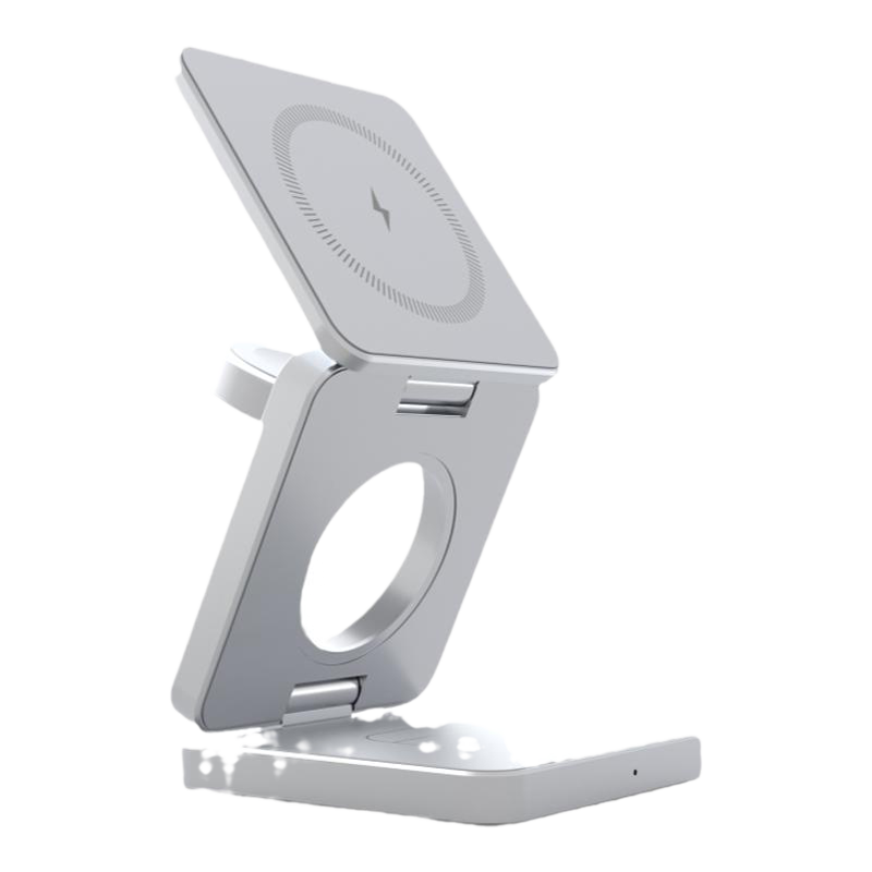 三合一无线适用applewatch手表苹果17ProMax充电器16手机iWatchS9充电底座磁吸快充AirPods耳机支架铝合金15