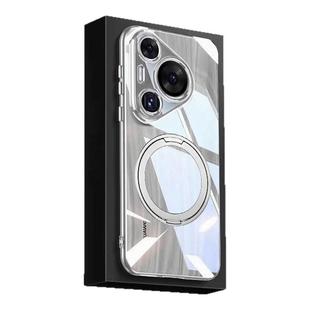 第一卫支点壳适用华为Pura70手机壳mate60pro新款带支架镜头全包透明Ultra防摔保护套高级感女男磁吸外壳薄士