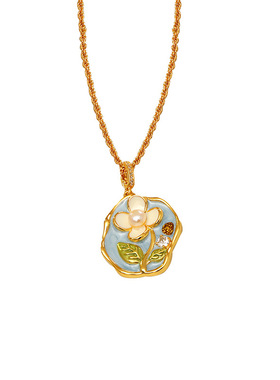 复古原创中古风油画项链