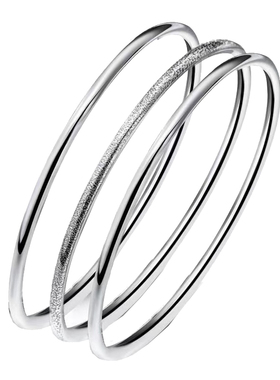 三生三世银手镯手环细圈