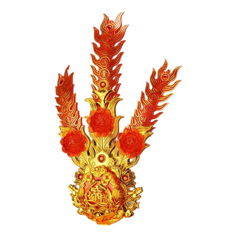 拜神金花供佛神花潮汕拜老爷插香炉地主塑料锦花敬佛供奉塑料金花