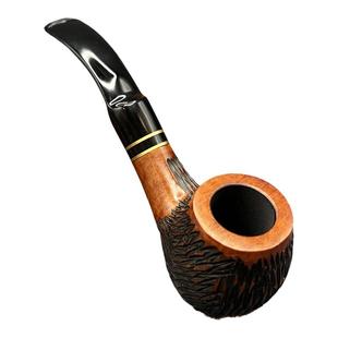 沙芬同款石楠木烟斗男士手工实木光面雕刻带过滤旱烟锅袋全套配件