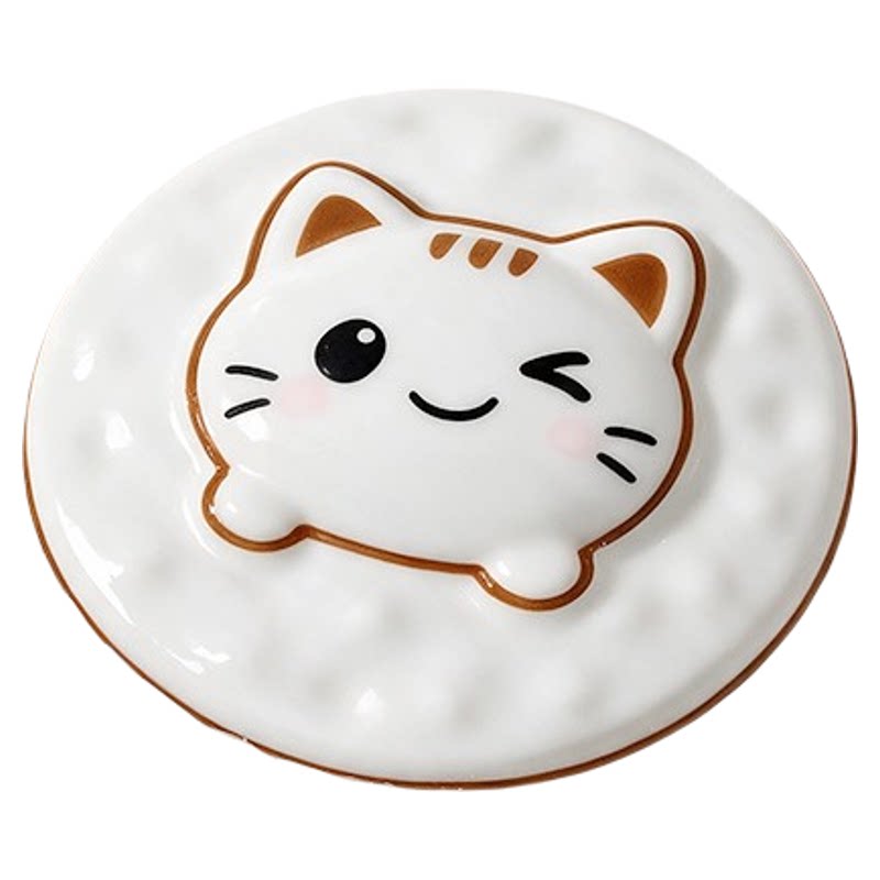 猫咪陶瓷按压下水器防臭过滤