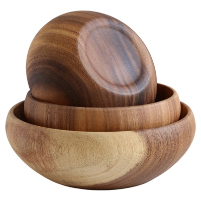 相思木日式整木碗实木汤碗