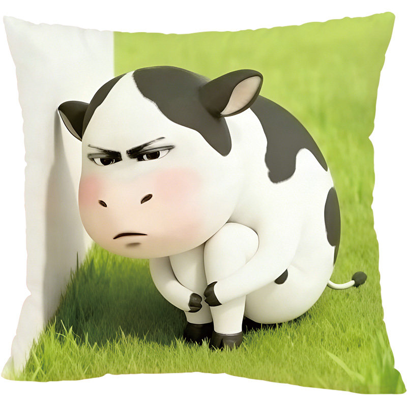 草地牛牛表情包抱枕来图定制