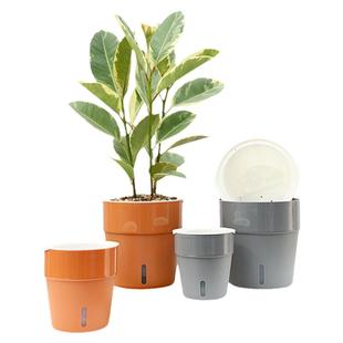 欧林泽花盆创意个性简约家用阳台自吸水懒人绿萝多肉兰花花盆