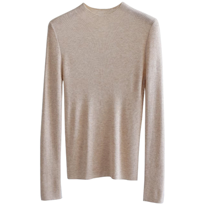 羊毛打底衫半高领薄毛衣针织衫