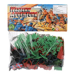 JEU旧义怀旧美国骑兵南北战争兵人玩具打仗军事沙盘模型中古玩具