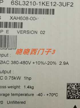 议价6SL3210-1KE12-3UF2全新G120CPN变频器6SL3353-7AH41-8AA0