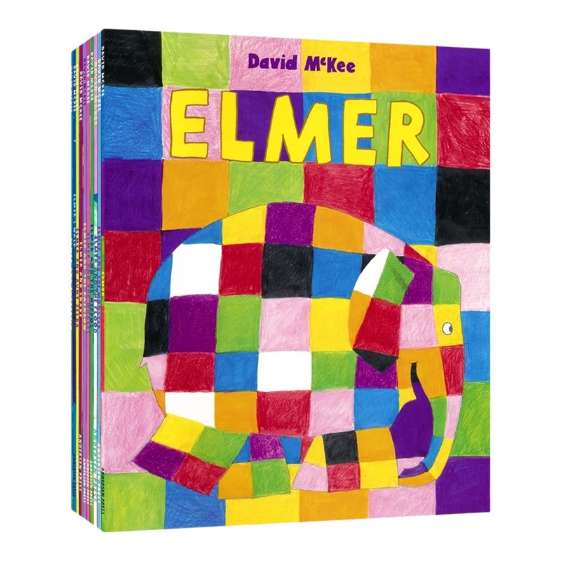 【自营】David Mckee Elmer Stories 花格子大象艾玛10册 儿童经典绘本 吴敏兰书单 图画故事书 英语早教启蒙 英文原版进口图书