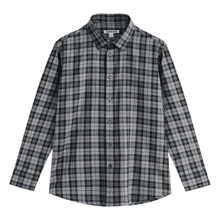 百年匠心 高端REDA色织可机洗羊毛面料 秋冬长袖格子衬衫 DAH455