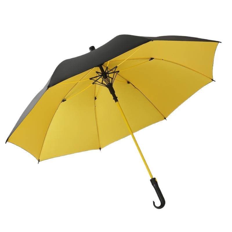 雨伞加大加厚加固带防水套长柄男自动大号高尔夫伞黑胶晴雨两用女