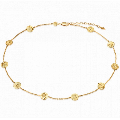 小众高级感百搭简约金币头像项链