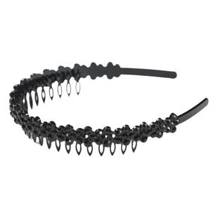 老年人发卡发箍奶奶带齿经典老人发夹黑色刘海铁丝头箍洗脸碎发器