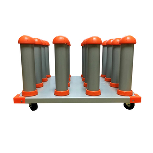 新款广告材料存放车写真耗材收纳架可移动卷材存放架放料架不倒翁