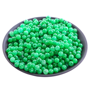 干青散珠3mm阳绿珠子铁龙生翡翠圆珠diy吊坠链配珠手链项链隔珠