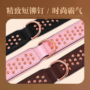 防咬狗项圈大型犬铆钉脖圈狗链宠物颈圈金毛法斗恶霸脖套狗狗用品