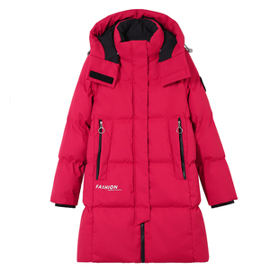 啄木鸟时尚中长款棉服女士2025冬季新款冬装棉衣加厚保暖棉袄外套