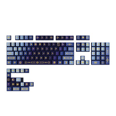 星空四面透键帽OEM高度热升华PBT