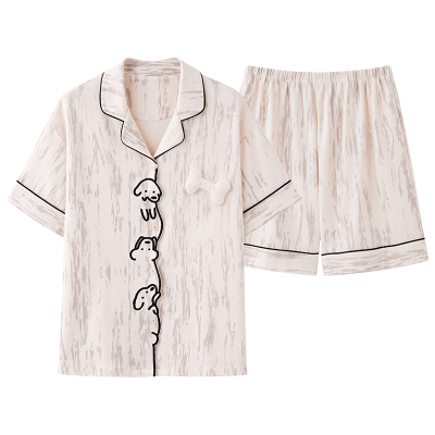 都市丽人100%棉睡衣情侣装高颜值