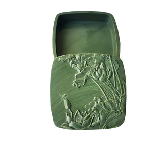 砚台 松花砚 正宗老坑松花砚 墨海 笔掭 抄经 松花石砚 大石盒砚