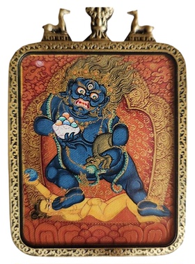 唐卡西藏收藏集多强画派黑财神