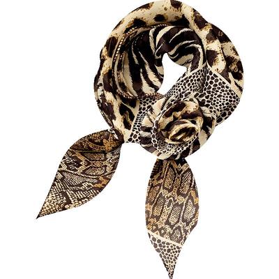 韩版花朵两件套丝巾优雅领巾