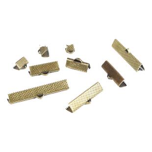 50个马口夹马仔扣马甲扣 手工diy自制皮绳丝带发簪流苏耳饰品配件