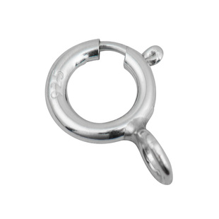 s925纯银项链扣弹簧扣diy珍珠手链配件接头黄金项链扣连接扣搭扣