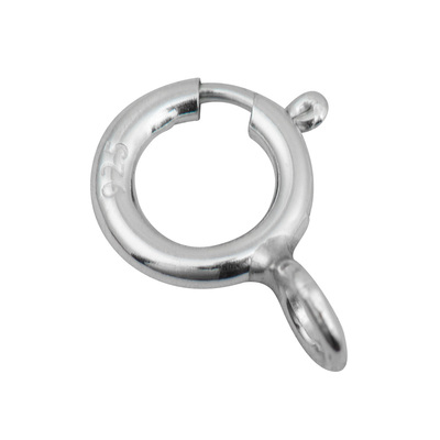 s925纯银项链扣diy珍珠配件黄金