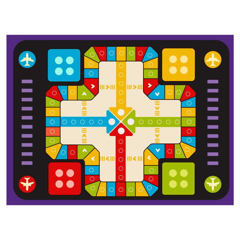 【加厚水晶绒】飞行棋桌游
