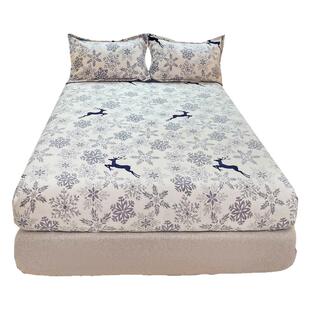 净色牛奶绒秋冬季加厚侧高弹力床签床罩加高床笠40cm定做1米35/8