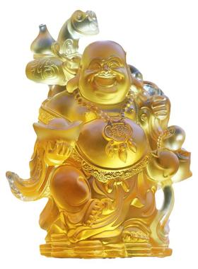 琉璃弥勒站像大肚佛佛像摆件