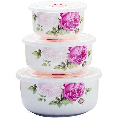 微波炉专用碗套装带盖骨瓷保鲜