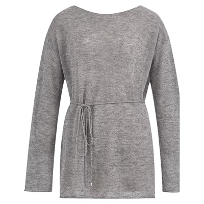 concise-white/简白26春夏新款女钩边系带羊毛衫银泰 301257