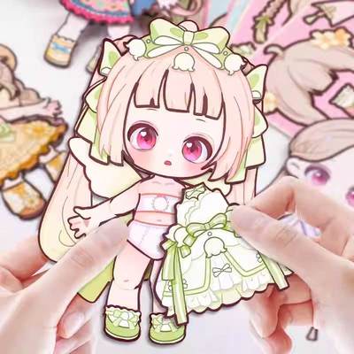 儿童立体纸偶全身关节可动纸片人娃娃换装女孩益智玩具手工diy