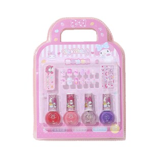 三丽鸥4色指甲油套装儿童DIY化妆玩具Hello Kitty款环保速干无害