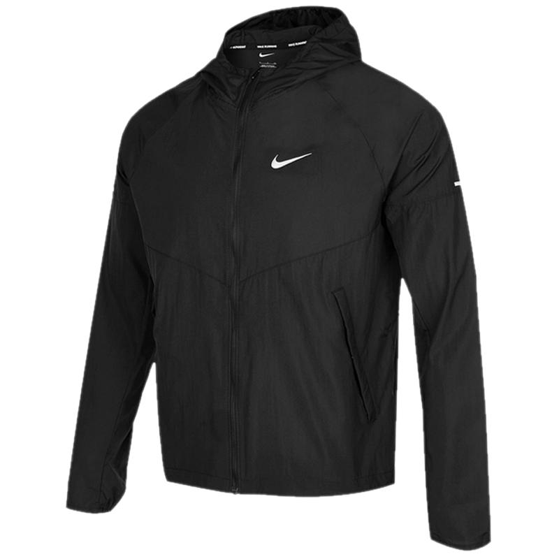 NIKE耐克梭织外套男春秋新款跑步运动服连帽防风夹克DD4747-010