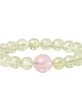 天然葡萄石手链女款粉水晶手串