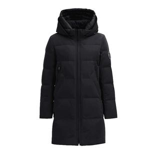 雪伦羽绒服女士简约双层领中长款新国标绒子冬季新