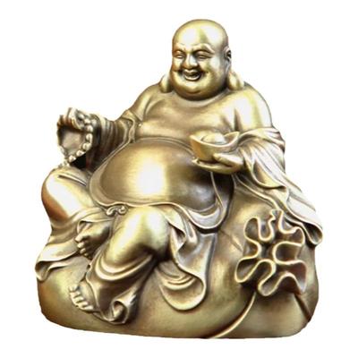 曼登尼汽车摆件摆件弥勒佛纯铜