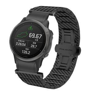 AKGLEADER碳纤维纹手表带适用于佳明Garmin Fenix8/7S/7X/7/Fenix6S/6X Pro/5S/5S Plus/MK2户外手表表带腕带