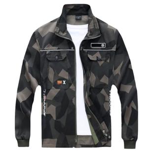 工作服男单上衣迷彩服春秋薄款劳保工装制服新品防刮耐磨定制logo