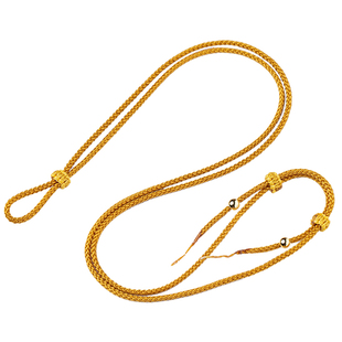 黄色编绳项链吊坠挂绳男女儿童可穿八宝罗盘黄金锁DIY直穿款挂绳